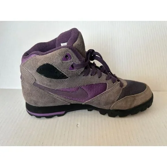 Vintage Nike Air Caldera Hiking Boots Gray Purple Women's 8 - Picture 4 of 9